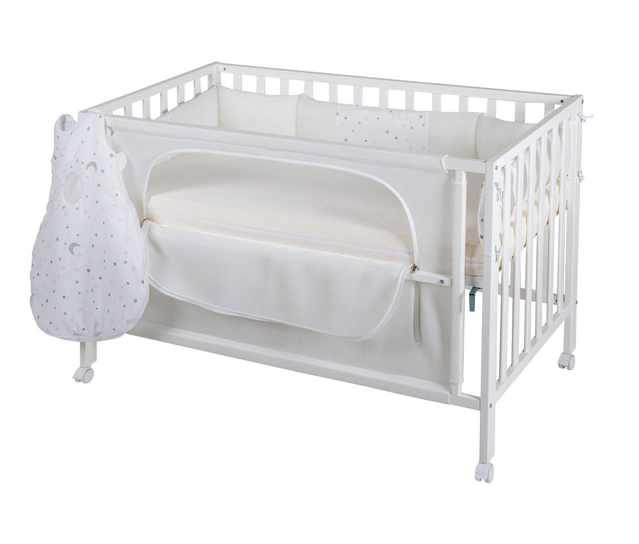 Weißes roba Room Bed »Sternenzauber« Safe asleep®, 60 x 120 cm.