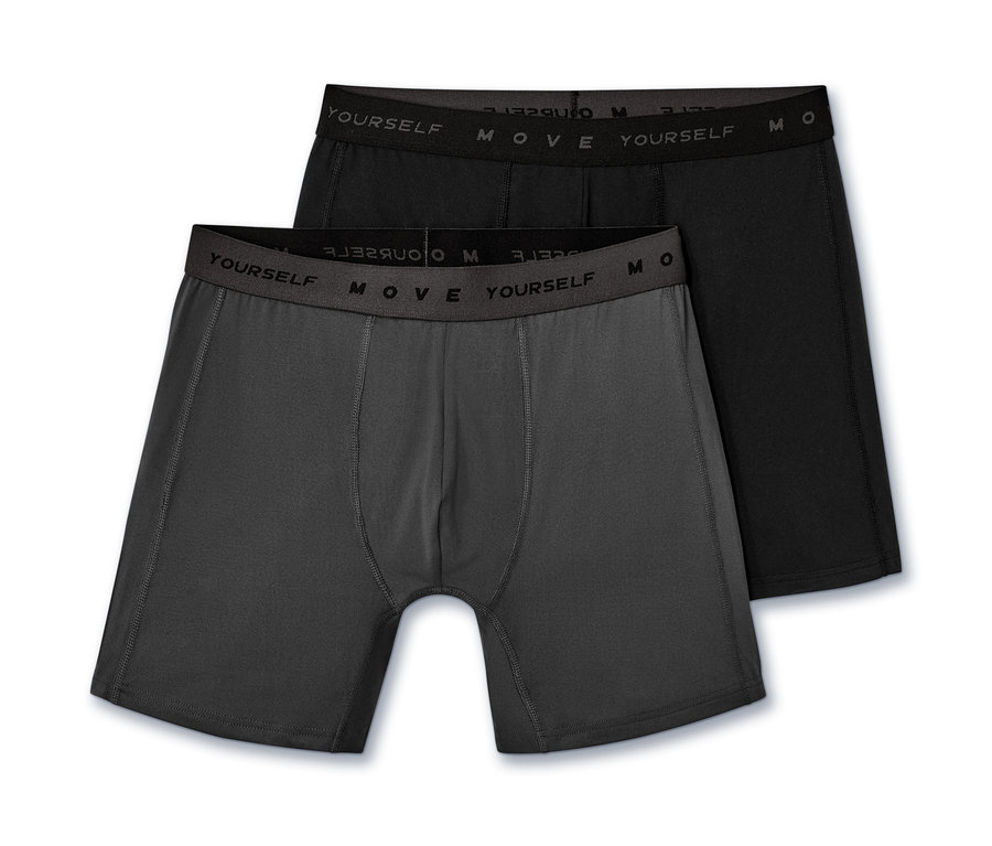 Zwei graue und schwarze Sport-Slipboxer.