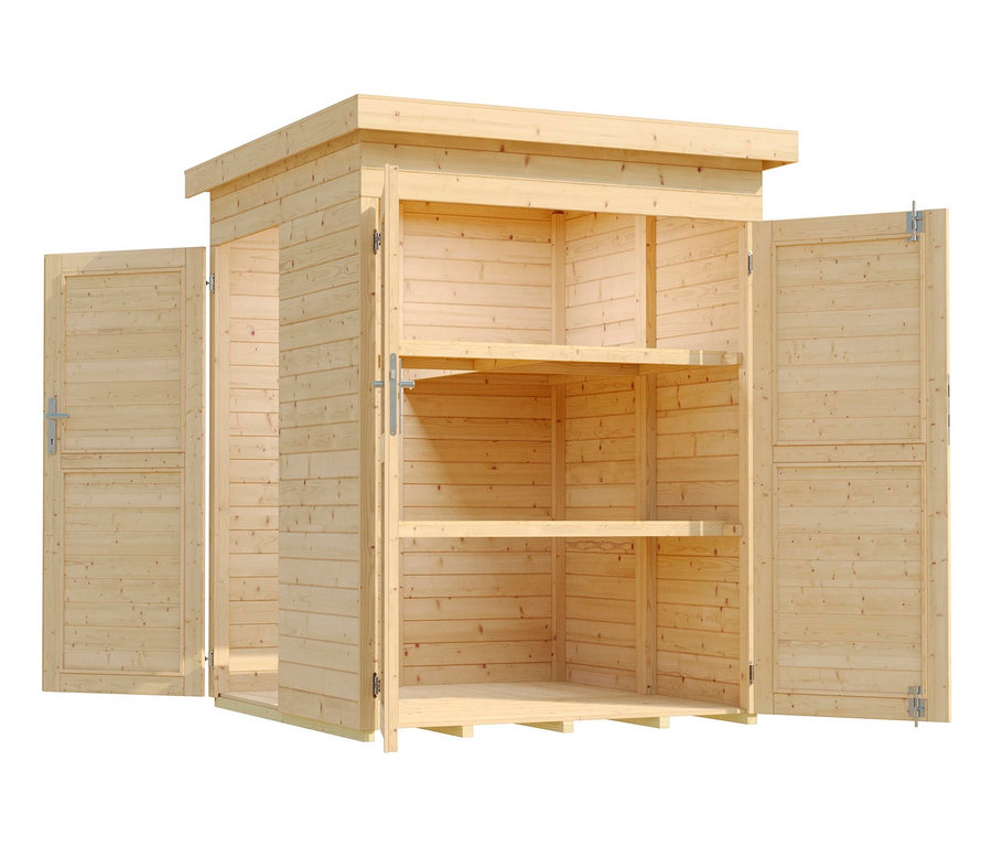 Offene Weka Ordnungsbox mit Regalsystem.