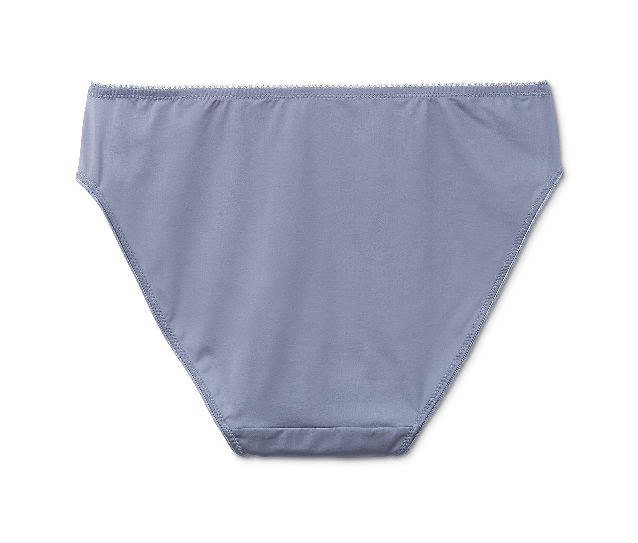 Nahaufnahme eines lila Slips mit Spitze.