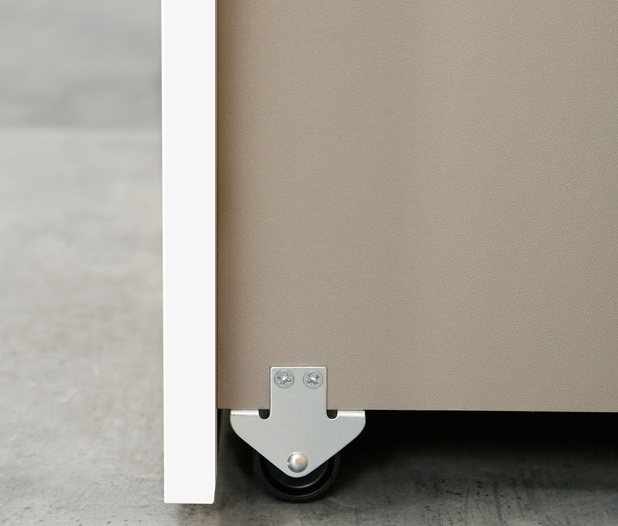 Detailansicht einer Rolle des rauch Betts »Aditio Beds«.