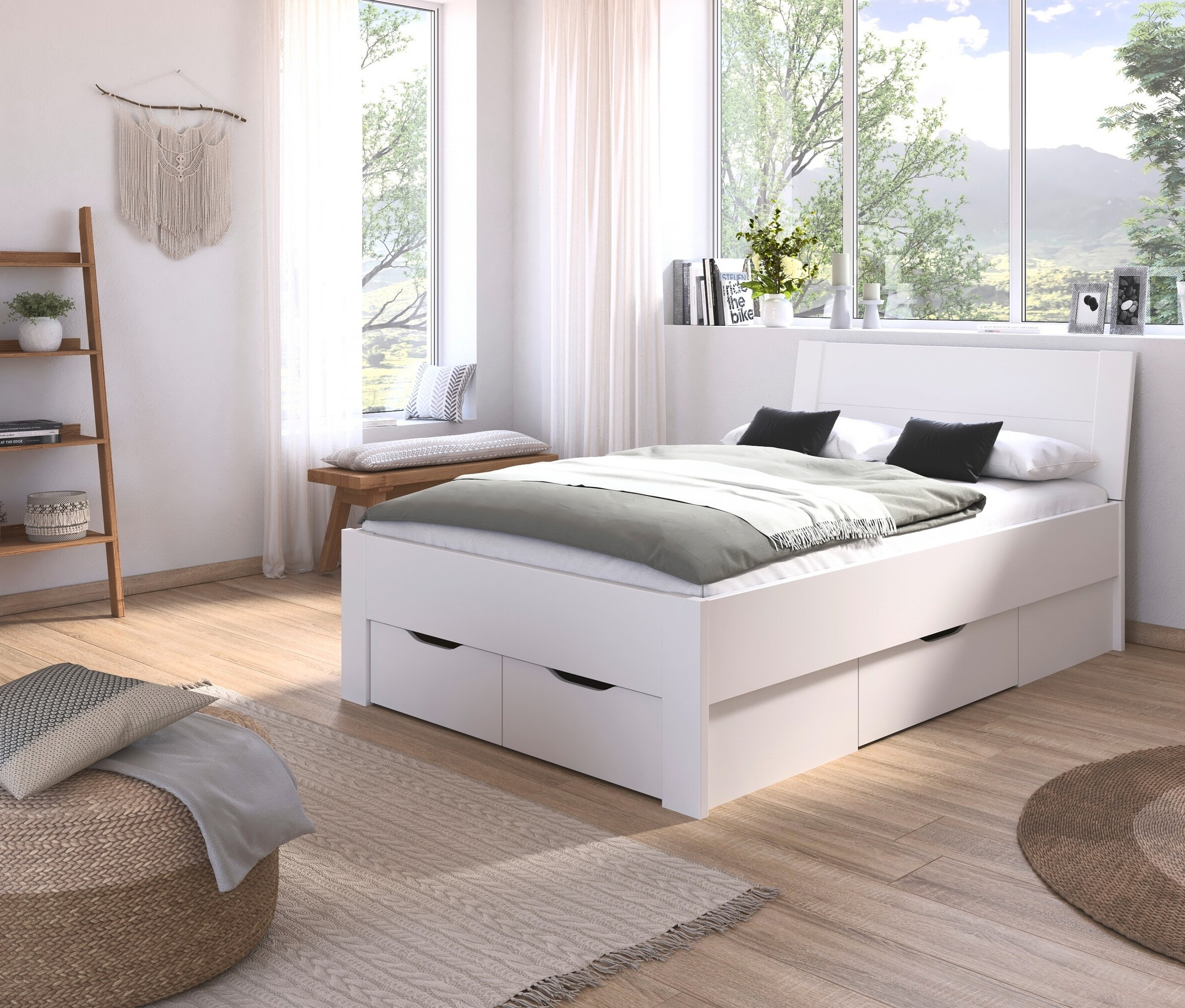 Thumbnail - rauch Bett »Aditio Beds« - 146x216x100cm - weiß - Holz