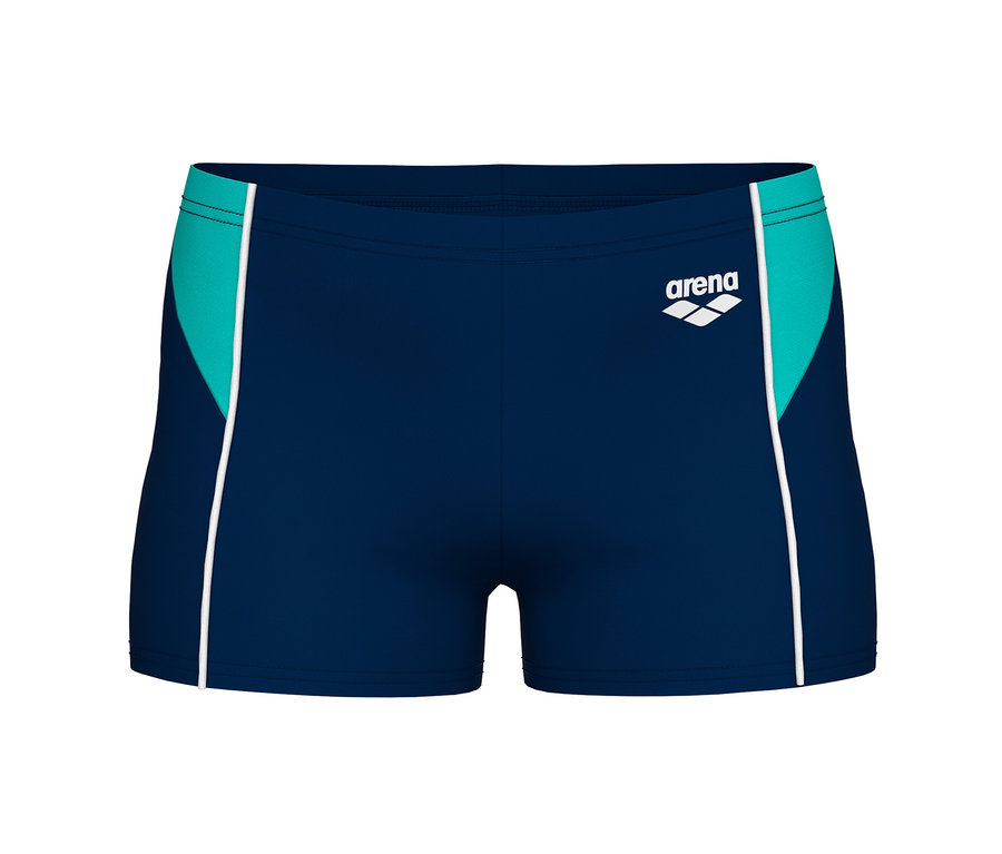 Arena Feel Openings Kinder-Badehose in Blau, Türkis und Weiß.