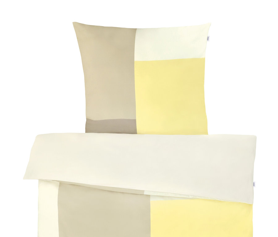 Gelb-graue SCHÖNER WOHNEN-Kollektion Bettwäsche.