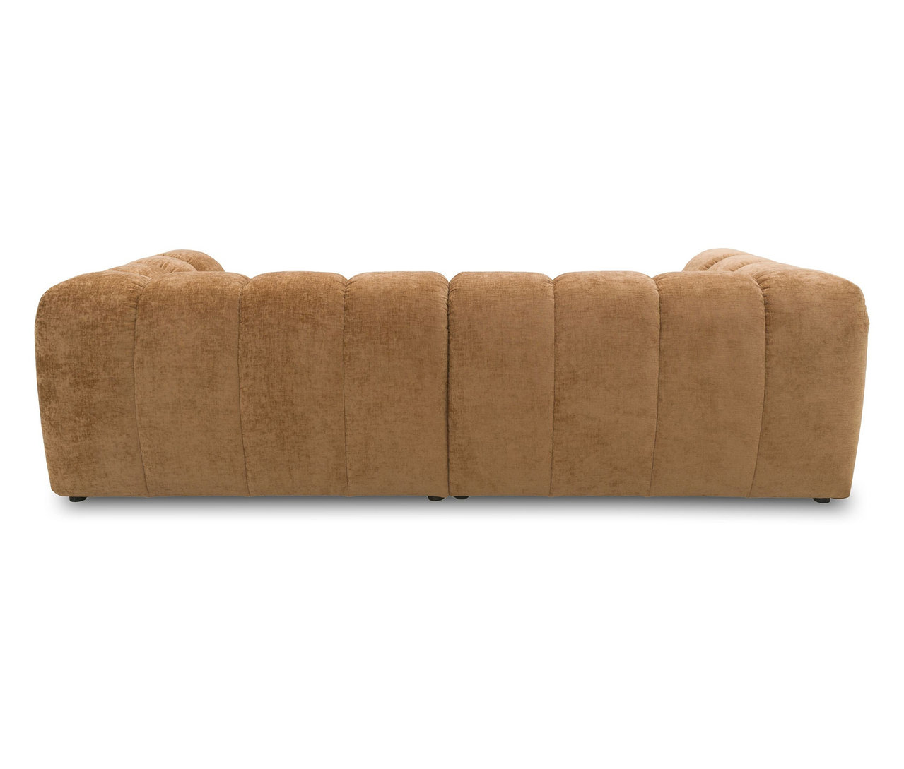 Rückansicht des breiten, hellbraunen DOMO Bigsofas Sitzraster.