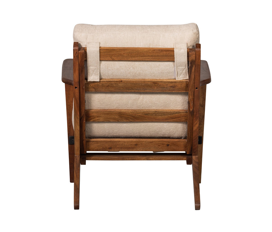 Rückansicht des BePureHome Sessels »Housten«, Bouclé/Holz natur.
