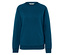 Ein blaues Sweatshirt mit langen Ärmeln und Rundhalsausschnitt.