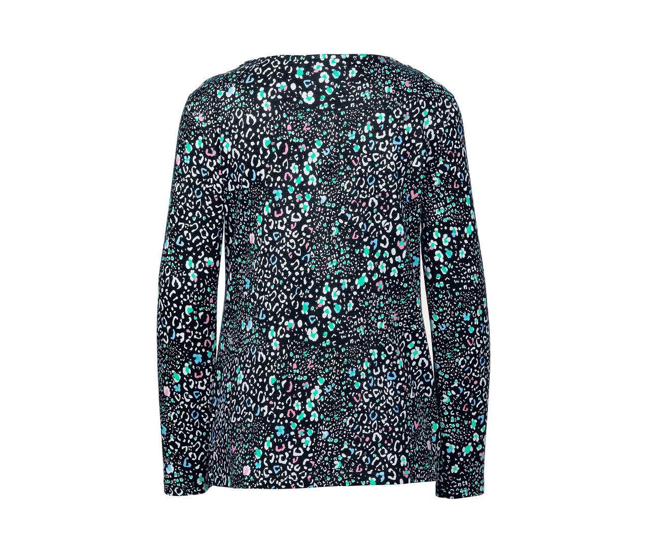Detailaufnahme eines Langarmshirts mit Muster.