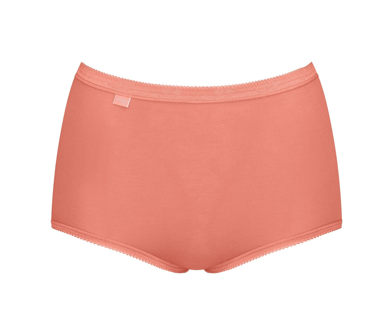 Orangefarbener Sloggi Basic+ Maxi C3P Slip auf einem weißen Hintergrund.