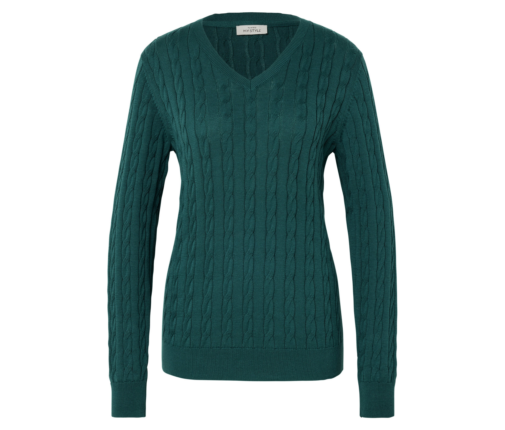 Zopfstrickpullover - Damen - Gr. XXL - petrol - petrol