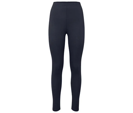 Marineblaue Leggings auf weißem Hintergrund.
