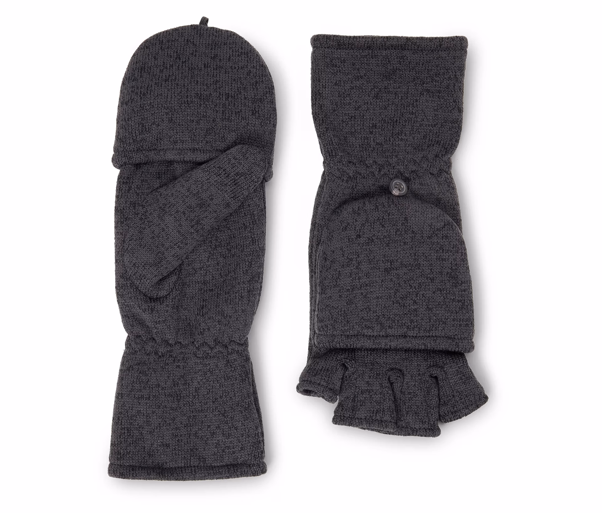 Tchibo - Strickfleece-Klappfäustling - Unisex - Gr. 6,5 - anthrazit