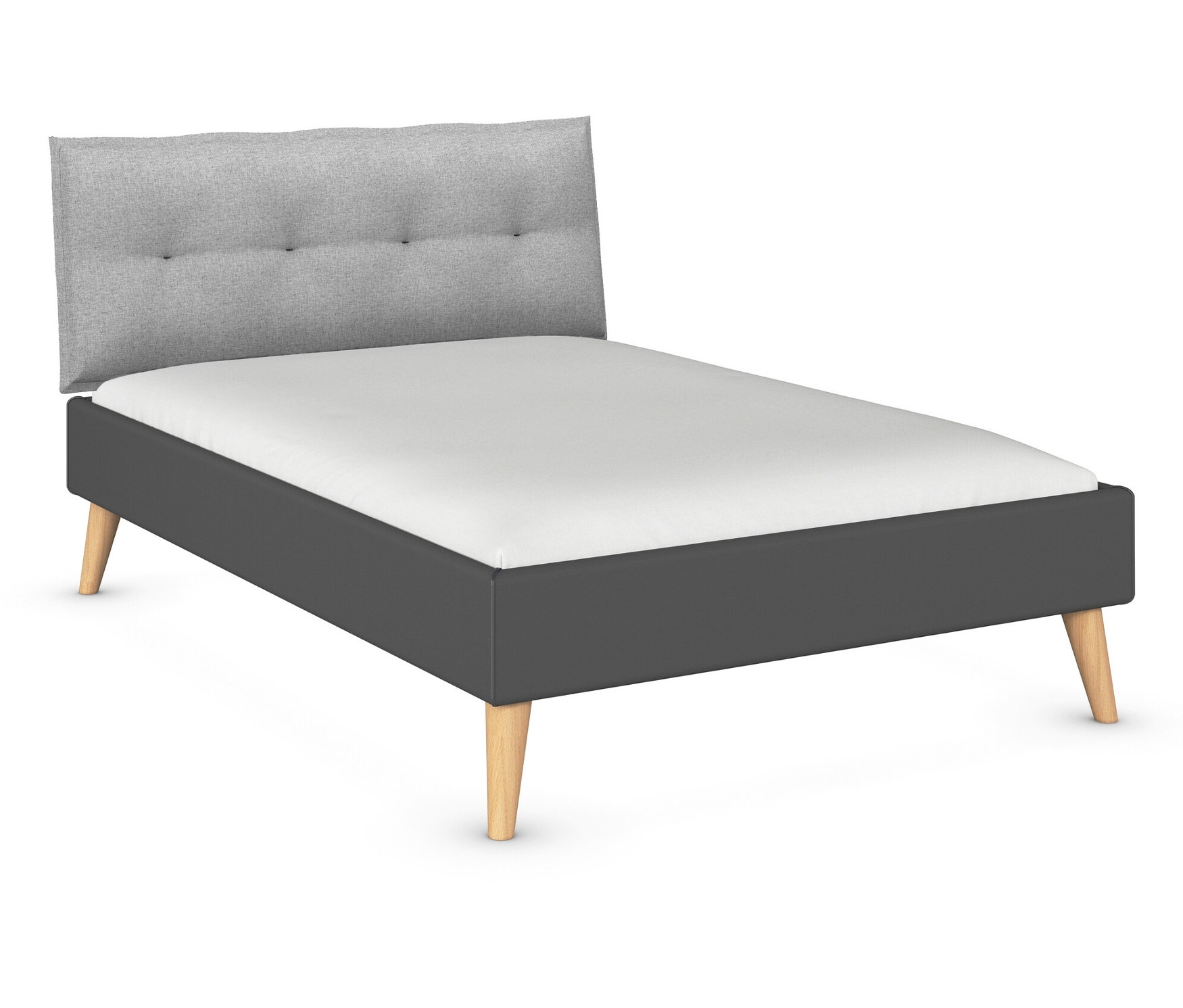 rauch Bett »Skandi« - 153x219x109cm - grau - Holz