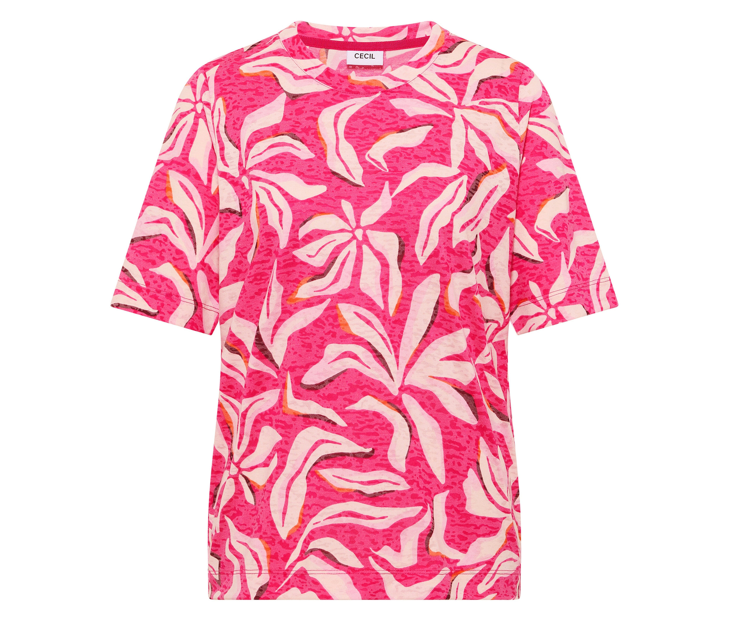 Cecil Kurzarmshirt - Damen - Gr. XL - rosa - rosa