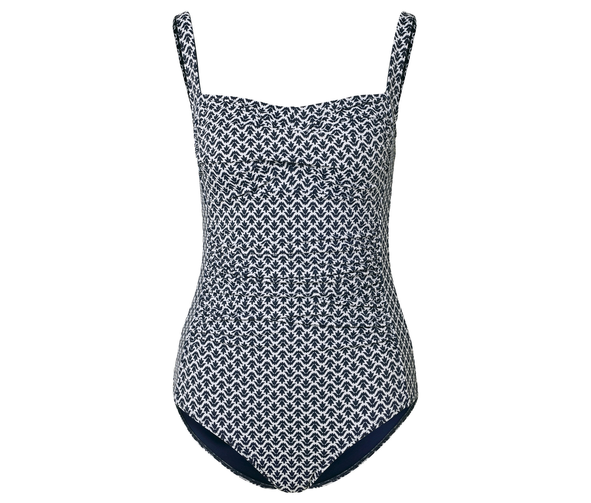 Figurformender Badeanzug - Damen - Gr. 38 - blau/print - blau