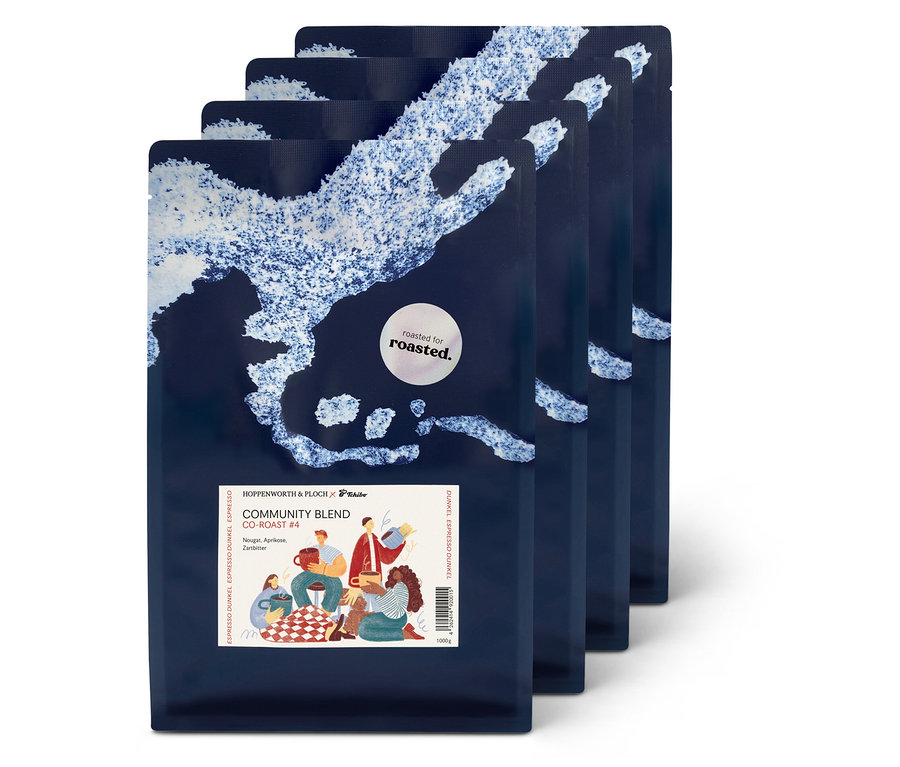 Hoppenworth & Ploch x roasted. - Community Blend Co-Roast #4 Espresso - 4 x 1 kg Ganze Bohne