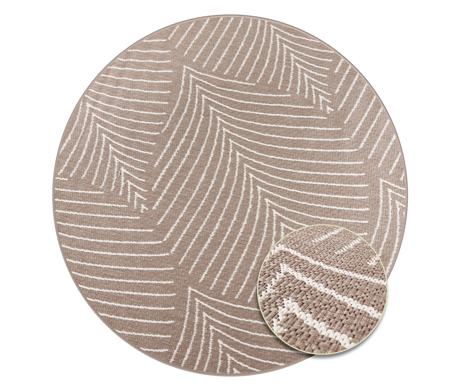 Outdoor-Wende-Teppich »Leaves« - taupe - taupe