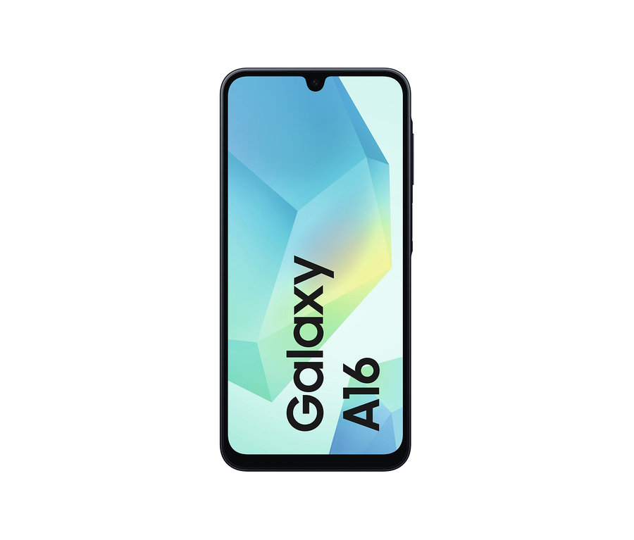 Frontansicht des blau-schwarzen Samsung Galaxy A16 LTE 128GB.