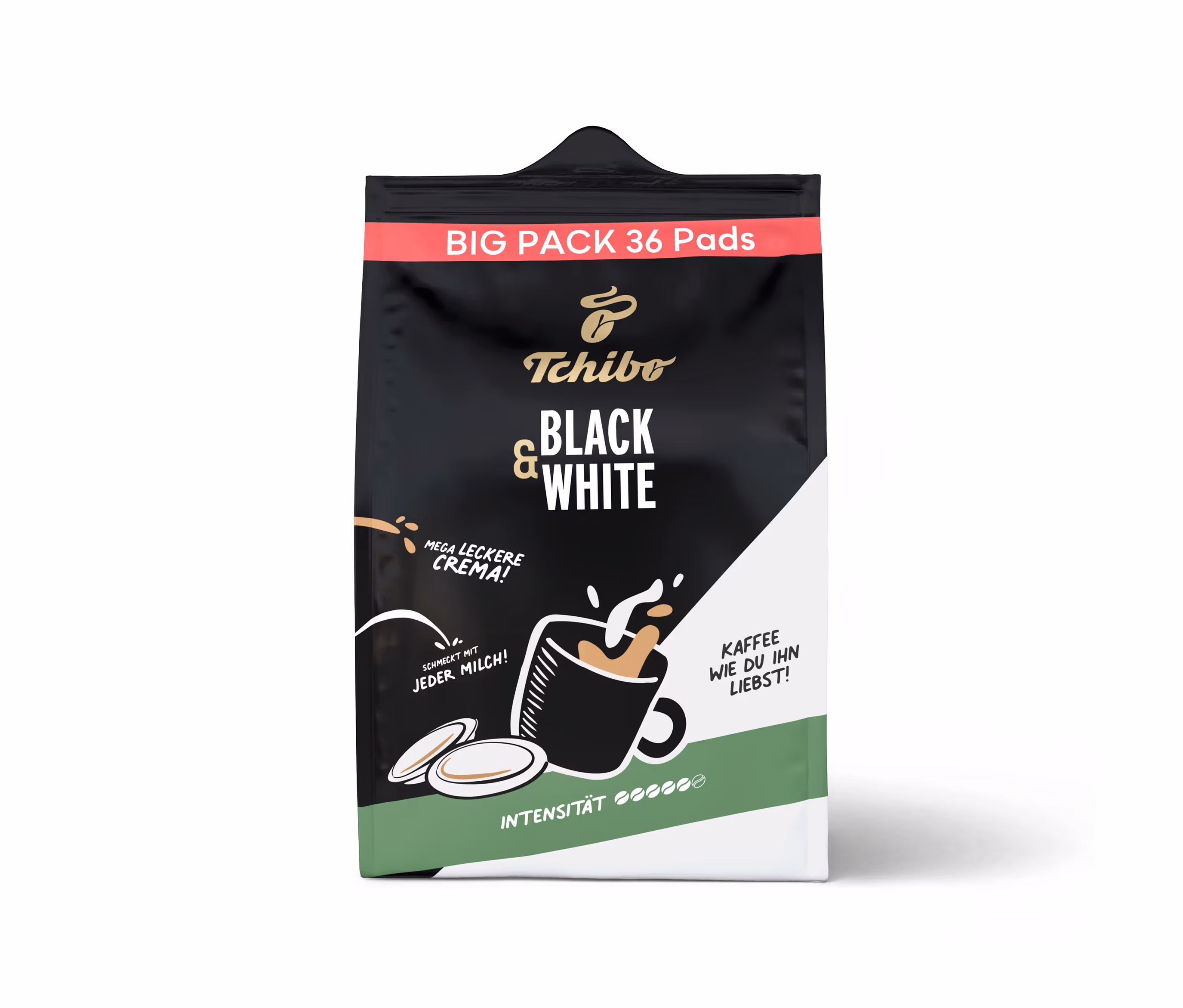 Tchibo - Black & White Pads - 36 Pads - Intensität: 5/6