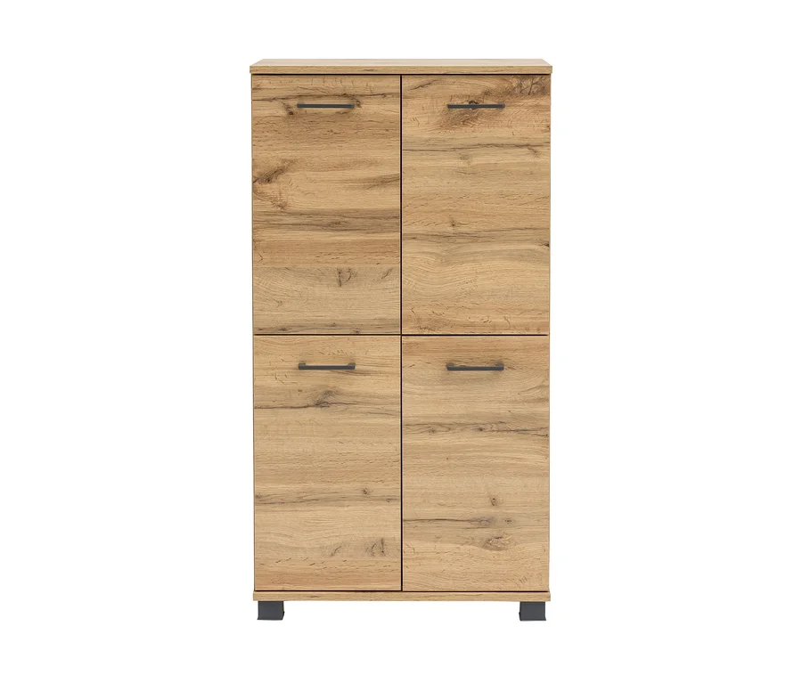 Ein »HB 600 Nora« Highboard mit vier Türen und Griffen.