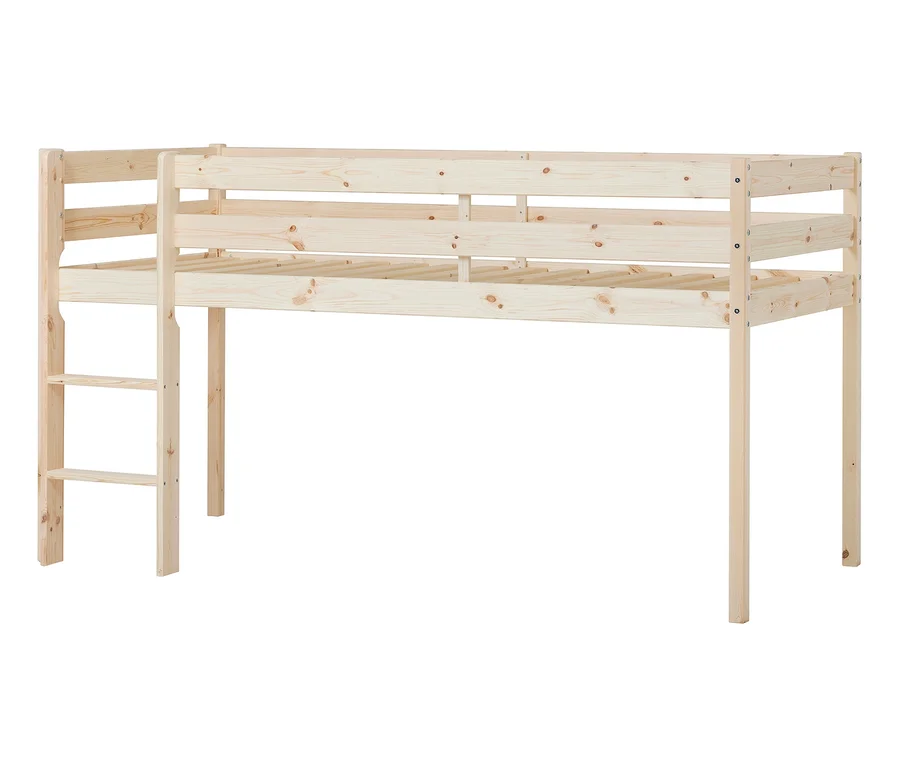 Hoppekids Halbhochbett »Comfort«, ca. 90 x 200 cm aus Kiefernholz.