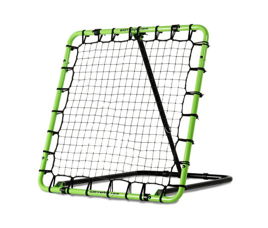 Ein grüner EXIT Fußball-Rebounder »Tempo 1000« mit schwarzem Netz.
