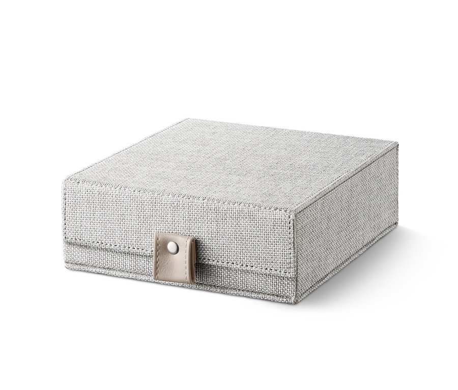 Graue Uhrenbox.