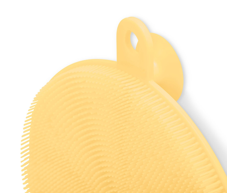 Detailaufnahme eines gelben 2 Silikon-Schwämme.