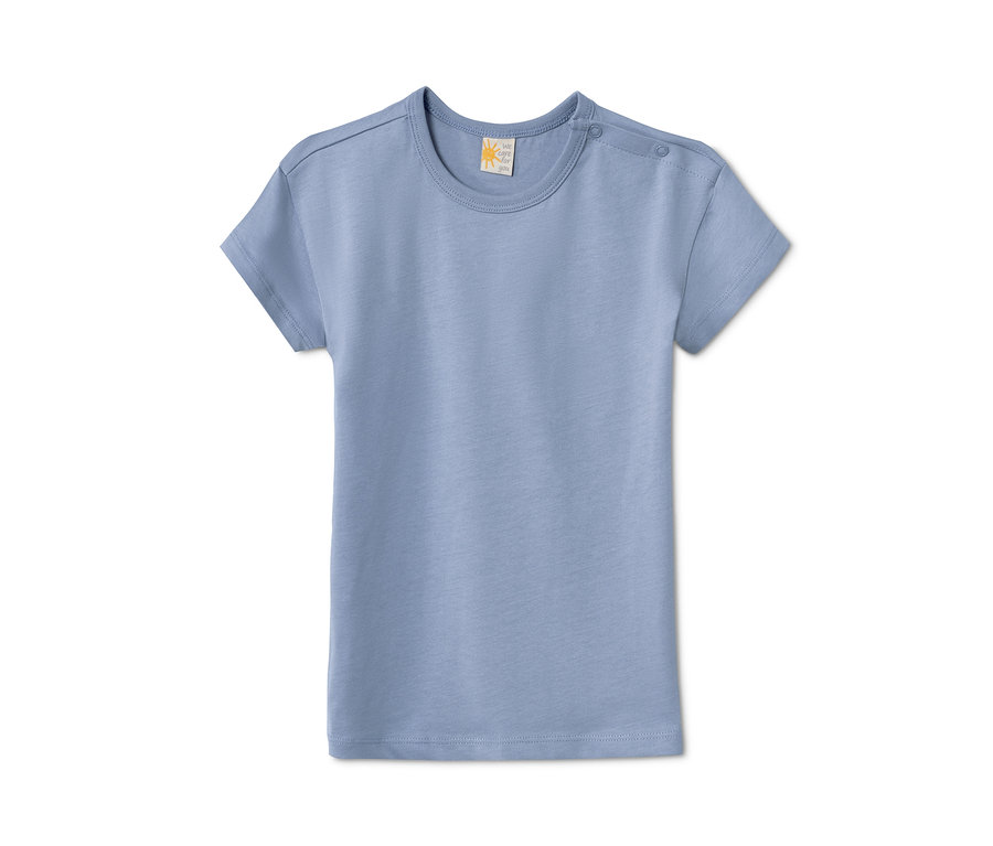 Blaues T-Shirt aus Bio-Baumwolle.