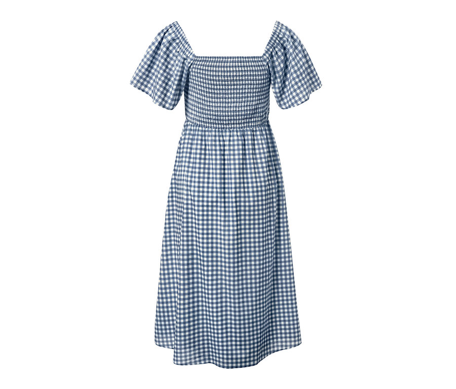 Kariertes Webkleid.