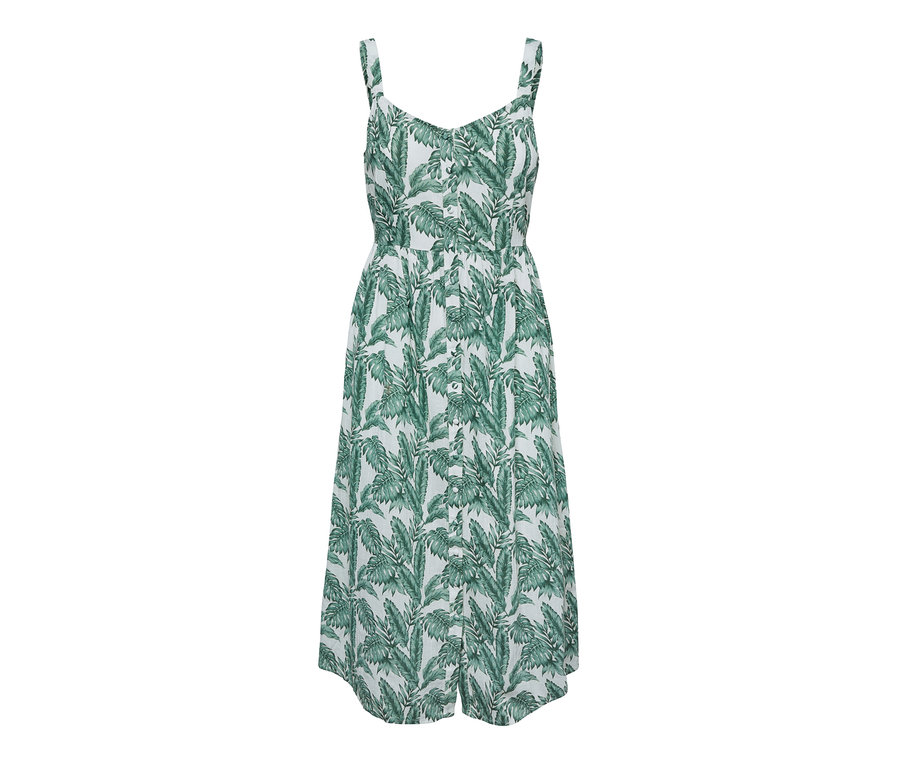 Ein Kleid mit Blätter-Print.