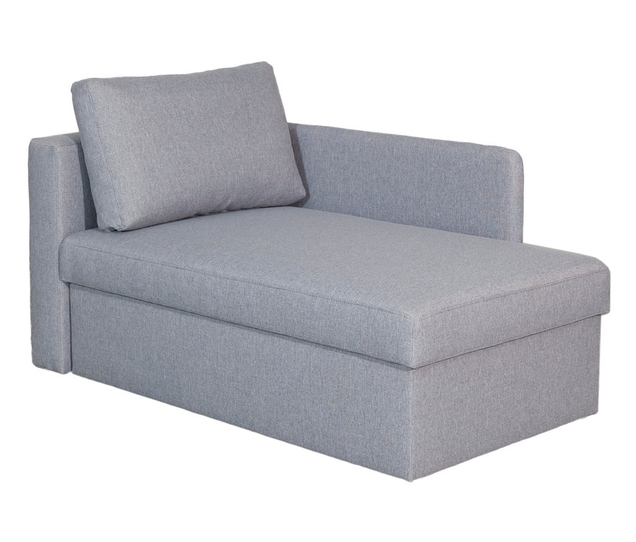 Graues Schlafsofa »Mario« mit Stauraum, Ecke links.