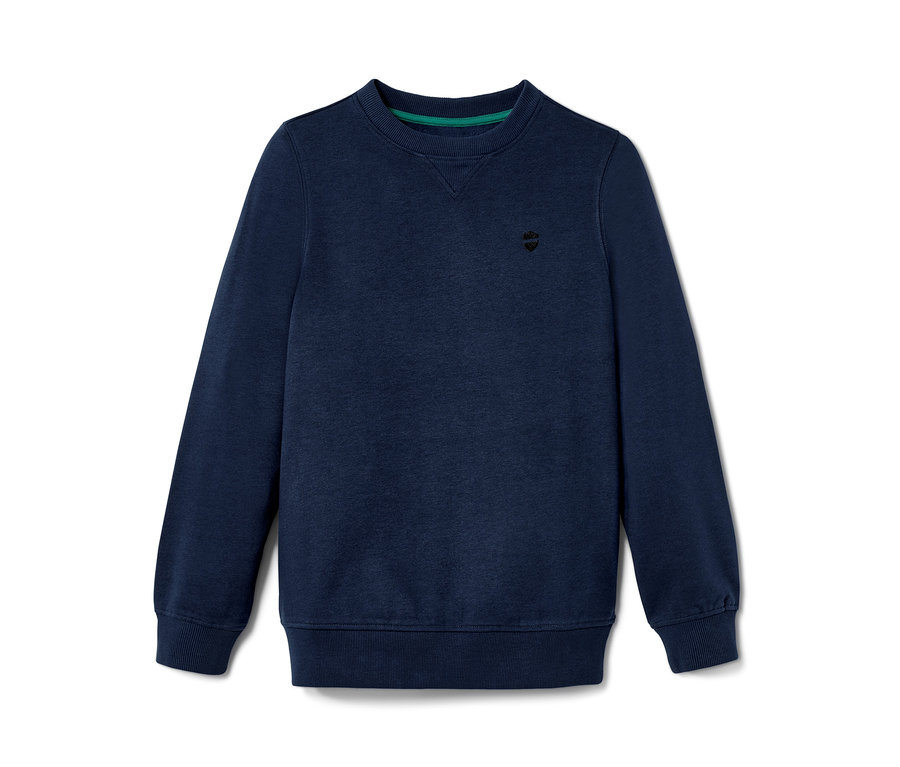 Dunkelblauer Kinder-Sweatpullover.