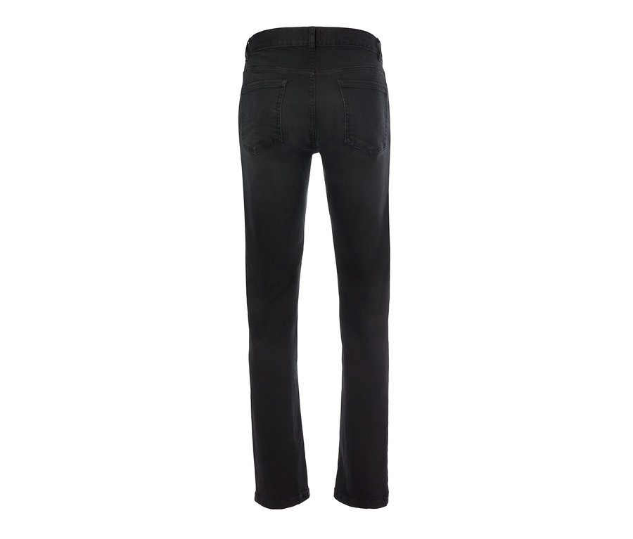 Schwarze Jeans von hinten.