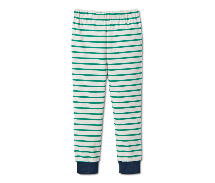 Gestreifte Interlock-Pyjamahose aus Bio-Baumwolle.