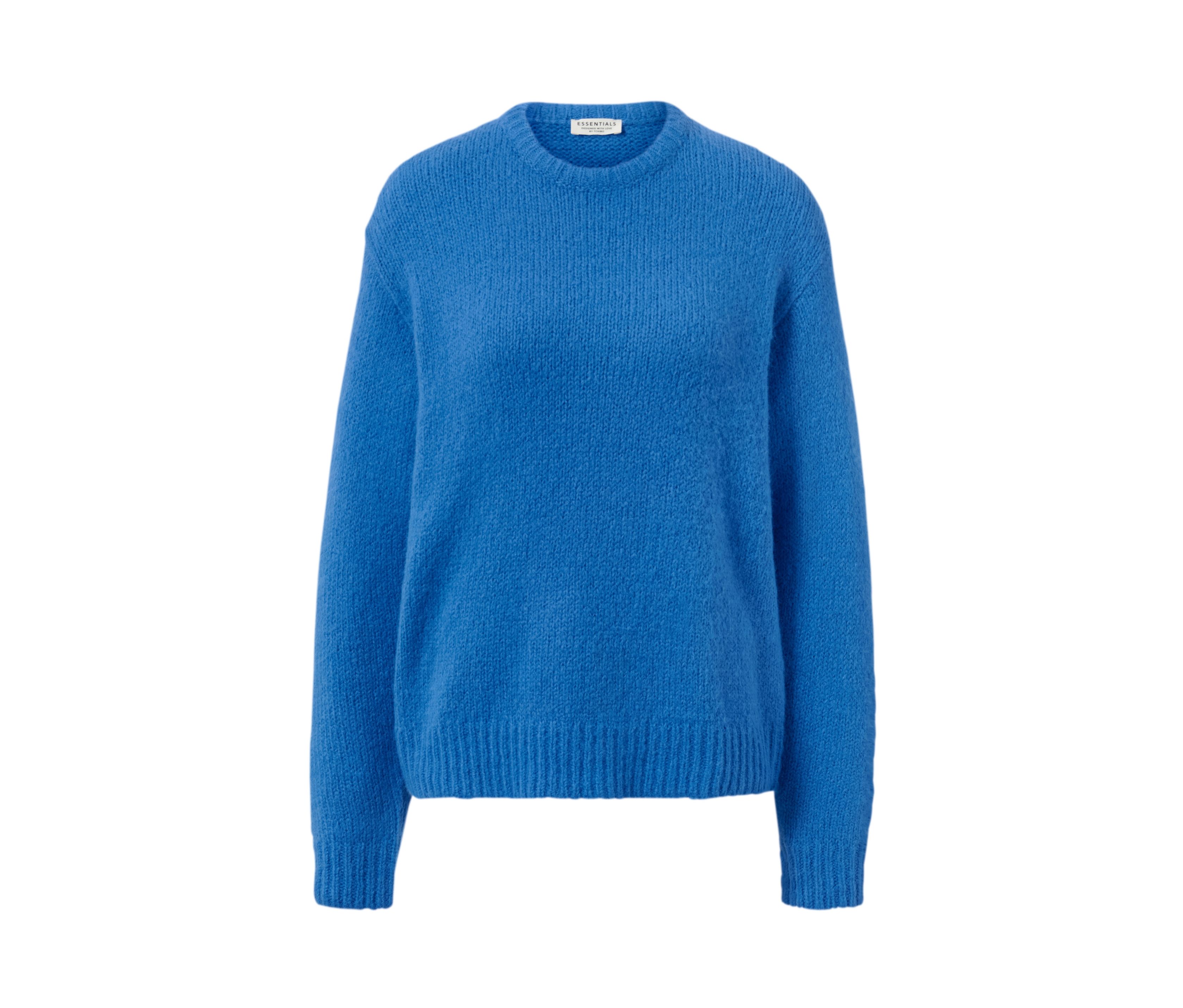 Tchibo - Grobstrickpullover mit Wolle - Damen - Gr. L - blau