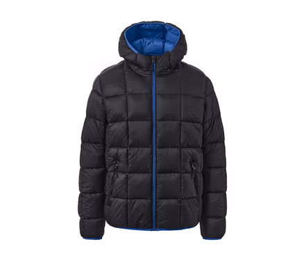 Schwarze Steppjacke.