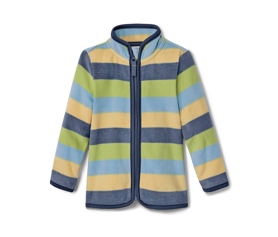 Gestreifte Kinder-Fleecejacke.