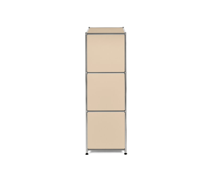 Beige Kommode Metall »CN3« mit 2 Klappen.