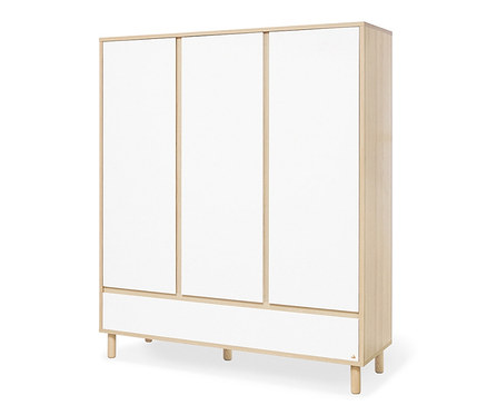 Dreiteiliges, großes Pinolino Set »Flow« breit mit weißen Türen und hellem Holzrahmen.