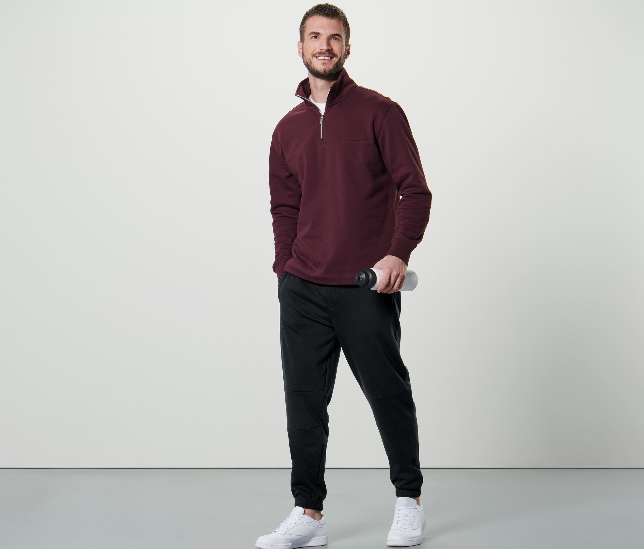 Thumbnail - Tchibo - Sweat-Troyer - Herren - Gr. S - bordeaux