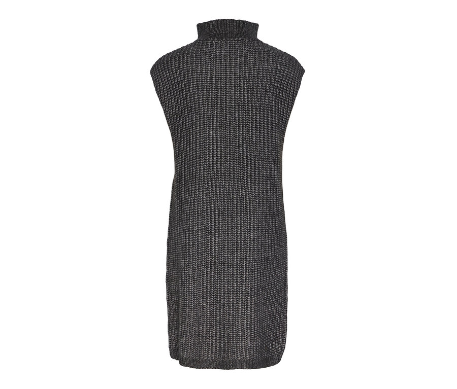 Graues Strickkleid.