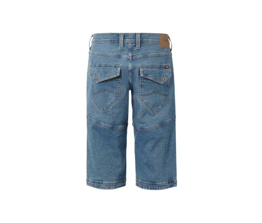 Blaue Jeans-Bermuda-Shorts »Mustang« von hinten.