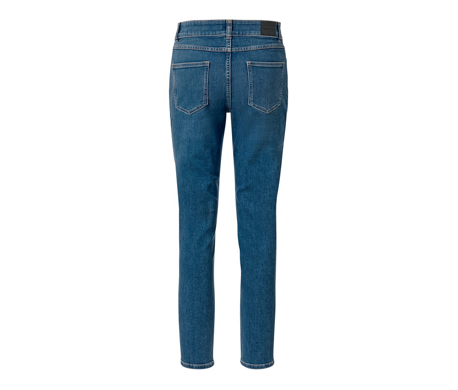 Rückansicht einer Slim Jeans – Fit »Emma«, mid blue.
