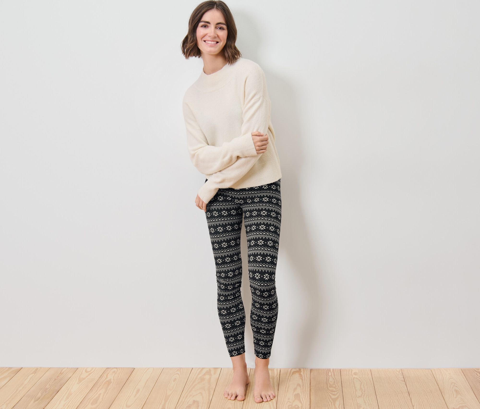 Thumbnail - Tchibo - Norweger-Leggings - Damen - Gr. XL - creme/print