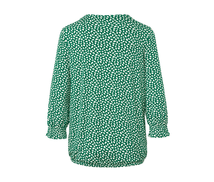 Grünes bedrucktes Blusenshirt.