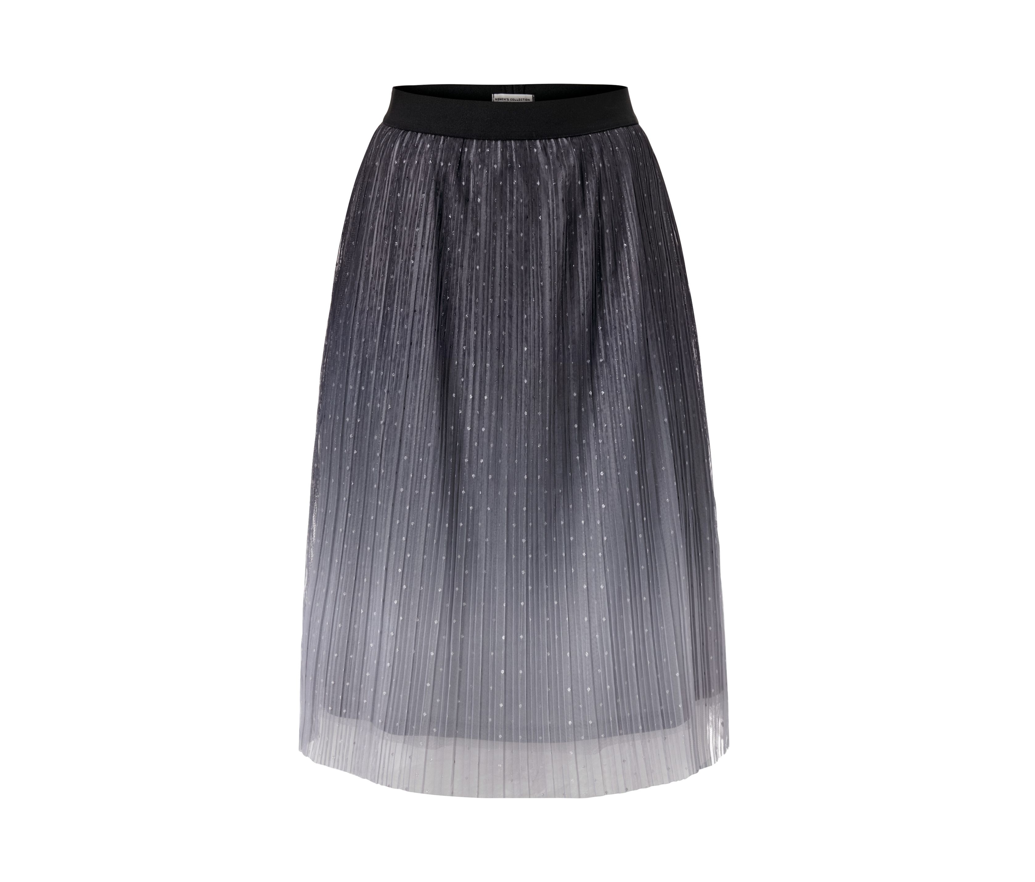 Thumbnail - Tchibo - Plissierter Tüllrock mit Farbverlauf - Damen - Gr. 38 - silber/jacquard