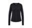 Schwarzes Langarm-Sportshirt.