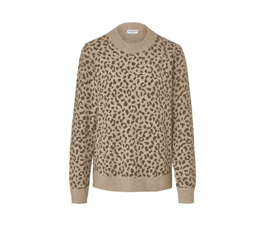 Ein bedruckter Strickpullover.