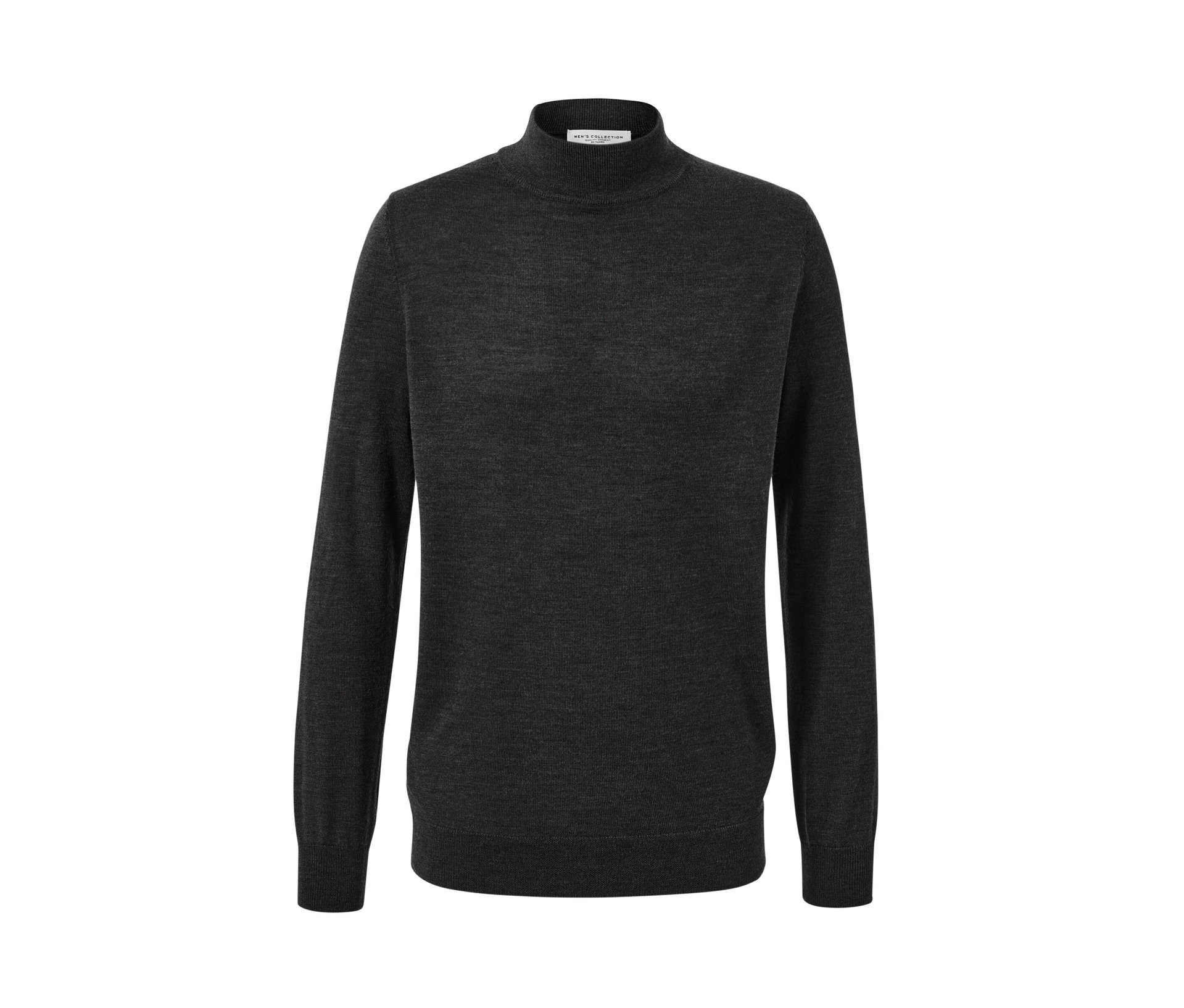 Merino-Pullover - Herren - Gr. L - anthrazit - anthrazit